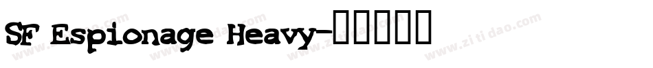 SF Espionage Heavy字体转换